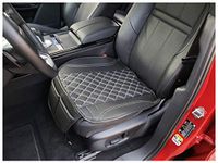 BREMER SITZBEZÜGE Stoelkussen, kunstleer, textielleer, compatibel met Chevrolet Cruze J300, zitkussen in kunstleer, zwart/wit, naad OT408