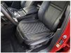 BREMER SITZBEZÜGE Stoelkussen, kunstleer, textielleer, compatibel met Chevrolet Cruze J300, zitkussen in kunstleer, zwart/wit, naad OT408