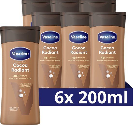 Vaseline Cocoa Radiant Body Lotion - 6 x 200ml