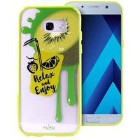PURO Summer Juice Kiwi - Beschermende bedekking voor mobiele telefoon - silicone, transparante PVC - groen - voor Samsung Galaxy A3 (2017)