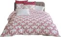 HOME LINGE PASSION Dekbedovertrek 240x260 cm Wit Bordeaux 100% Katoen