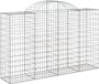 vidaXL Schanskorf gewelfd 200x50x120/140 cm gegalvaniseerd ijzer