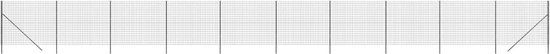 vidaXL Draadgaashek - 1,6 x 25 m - Gegalvaniseerd staal - Antracietkleur