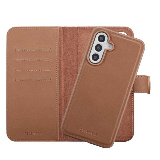Selencia Olyn Bookcase met MagSafe voor Samsung Galaxy A56 - Bruin