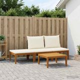 vidaXL - Tuinbank - Massief acaciahout & touw - Naturel