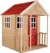 Wendi Toys Maisonnette - Bois - Brun/Rouge - Inclusief Bodem - Extérieur