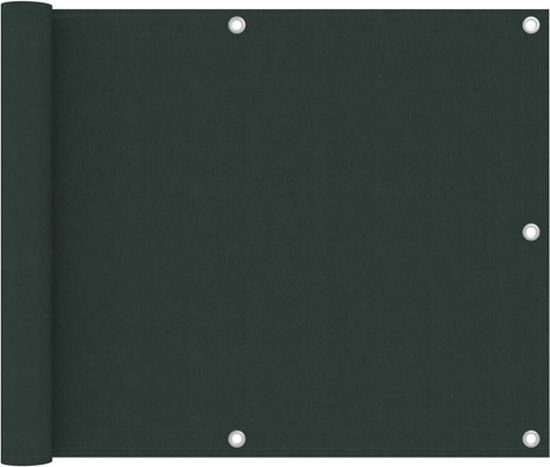 vidaXL Balkonscherm 75x400 cm Oxford stof donkergroen
