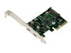 KALEA-INFORMATIQUE PCI Express PCIe naar USB 3.1 10GB 2 externe poorten Type C-controllerkaart met ASM1142-chipset