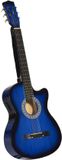 HOMCOM Elektrische Gitaar - Berkenhout - Blauw en Zwart