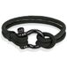 LGT JWLS LGT Jewels Nautische heren armband Paracord Edelstaal Anker Army-21cm