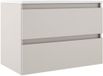 Saniclass Chacito Badkamermeubelset - 60x40x55cm - keramische wastafel glans wit - 1 wasbak - 1 kraangat - 2 lades - mat cotton (beige)