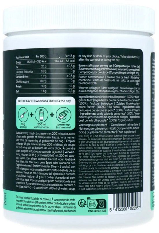 The Green Athlete Bone Broth Bio - 225 gr