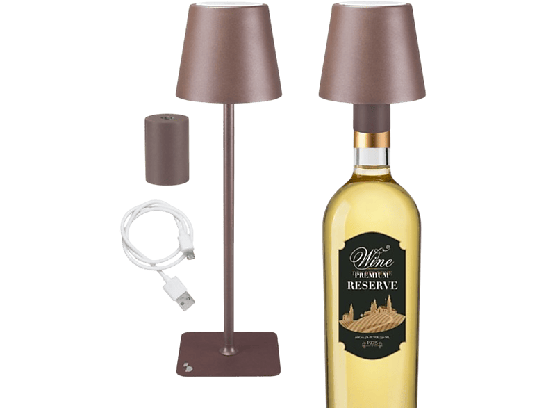 Beper P201utp120 Brons 2-in-1 Usb-c Oplaadbare Tafellamp - 8056420224603