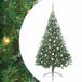 vidaXL - Kunststof - Voorverlichte - Kerstboom - met - 300 - LED - Groen - 210 - cm - PVC
