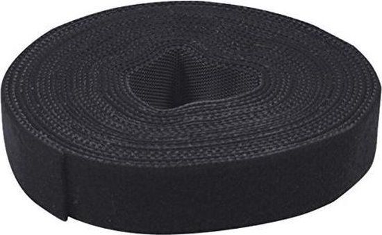 LogiLink KAB0050 Klittenband 16mm zwart 4m op rol