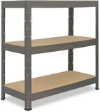Shelfplaza PRO metalen stellingkast - 90x90x50 cm - grijs - 3 planken