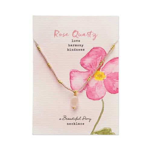 A Beautiful Story ketting Wishing Rose Quartz