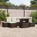 vidaXL Salon de jardin 7 pièces polyrattan marron et crème