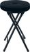 Home & Styling Pouf/tabouret - Pliable - Bleu - Velours côtelé - D33 x H49 cm