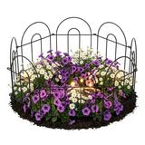 Merkloos Relaxdays Tuinhekje - 6-delige set - 45 × 40 cm - metaal - zwart