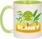 Bellatio Decorations Shoppartners Bv Slanky mok - groen/wit - keramiek - 300 ml - kinder beker slang