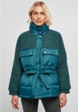 Urban Classics Sherpa Mix Gewatteerd jack Dames M Groen