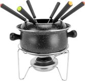 Cosy&Trendy fondue set met 6 vorken - emaille - ø 16cm
