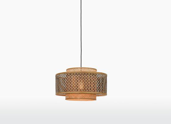 GOOD&MOJO Bhutan Hanglamp - Ø50cm - Bamboe/Zwart