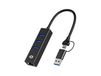 Conceptronic DONN07BA Netwerkkaart Ethernet 5000 Mbit/s USB 3.2 Gen 1 (3.1 Gen 1) Type-A/Type-C Zwart
