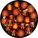 Cosy & Trendy Petites boules de Noël - orange - 20x - plastique - Boules de Noël incassables en plastique - Décoration de Noël