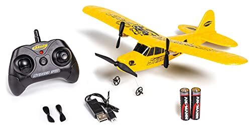 Carson 500505029 Stinger 340 2.4G 100% op afstand bestuurd vliegmodel, RC vliegtuig, robuust RTF (Ready to Fly) model voor beginners, incl. batterijen en afstandsbediening, geel