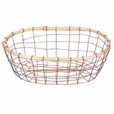 Villa d'Este Home Tivoli Grote ovale mand 36 x 24 cm van ijzer en hout, La Cucina