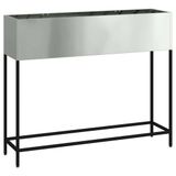 vidaXL Verhoogde Tuin Plantenbak Gegalvaniseerd Staal Zilver 100 x 26 x 82 cm