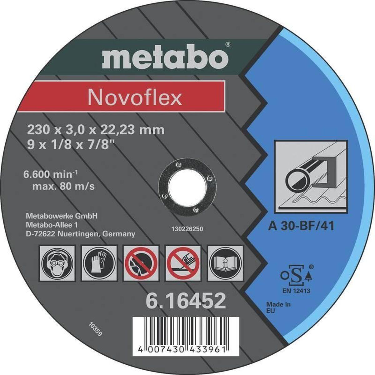Metabo Novoflex Doorslijpschijf 230x3mm staal - 25 stuks