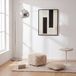 Atmosphera Duvia Poef Imitatiebont - 40x40x30cm - Beige