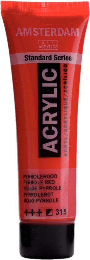 Royal Talens Verf - Acryl - 315 - Pyrrole rood - Amsterdam - 20ml