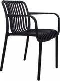 Vita Porto B-03 Chaise de jardin - Noir - Empilable - Plastique
