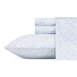 Laura Ashley Home - Twin lakens, zachte satijn katoenen beddengoed set - slank, glad en ademend huisdecor (Blossoming Blue, Twin)