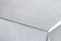 Bellatio Design Tafelkleed - Zilver - Metallic Look - 140 x 180 cm