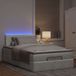 Maison Exclusive - Lit plateforme avec matelas et éclairage LED, velours gris clair, 120x190 cm