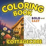 Cozy Cottagecore Coloring Book: Bold and Easy Relaxing Pages with Cute Cottages, Forest Animals, Frogs, Flowers, Gardens and Cozy Home Aesthetic ... Teens Who Love Cottagecore, Cozy Aesthetic