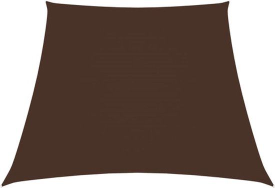 vidaXL Zonnezeil trapezium 2/4x3 m Oxford stof bruin
