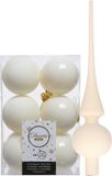 Decoris Kaemingk B.V. Kunststof kerstballen - 6 cm - 13 stuks - wol wit