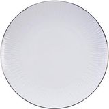 Tokyo Design Studio Nippon White Gold Rim Plate 25.5cm Lines