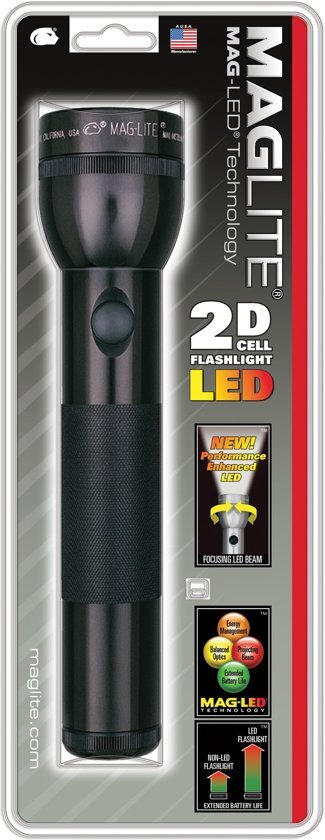 Maglite LED 2-D-Cell zaklamp Zwart