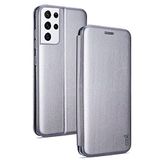 Cool Flip Cover voor Samsung G998 Galaxy S21 Ultra Elegance zilver