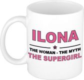 Bellatio Decorations Ilona Woman Myth Supergirl mok - Oudroze Keramiek - 300 ml