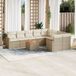 Maison Exclusive - Ensemble de meubles de jardin 10 pièces avec canapé et coussins, beige, en polyrotin