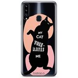 ERT GROUP mobiel telefoonhoesje voor Samsung A20S origineel en officieel erkend Babaco patroon Cats 003 optimaal aangepast aan de vorm van de mobiele telefoon, gedeeltelijk bedrukt