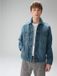 Next Heren Denim jack met knopen Blauw